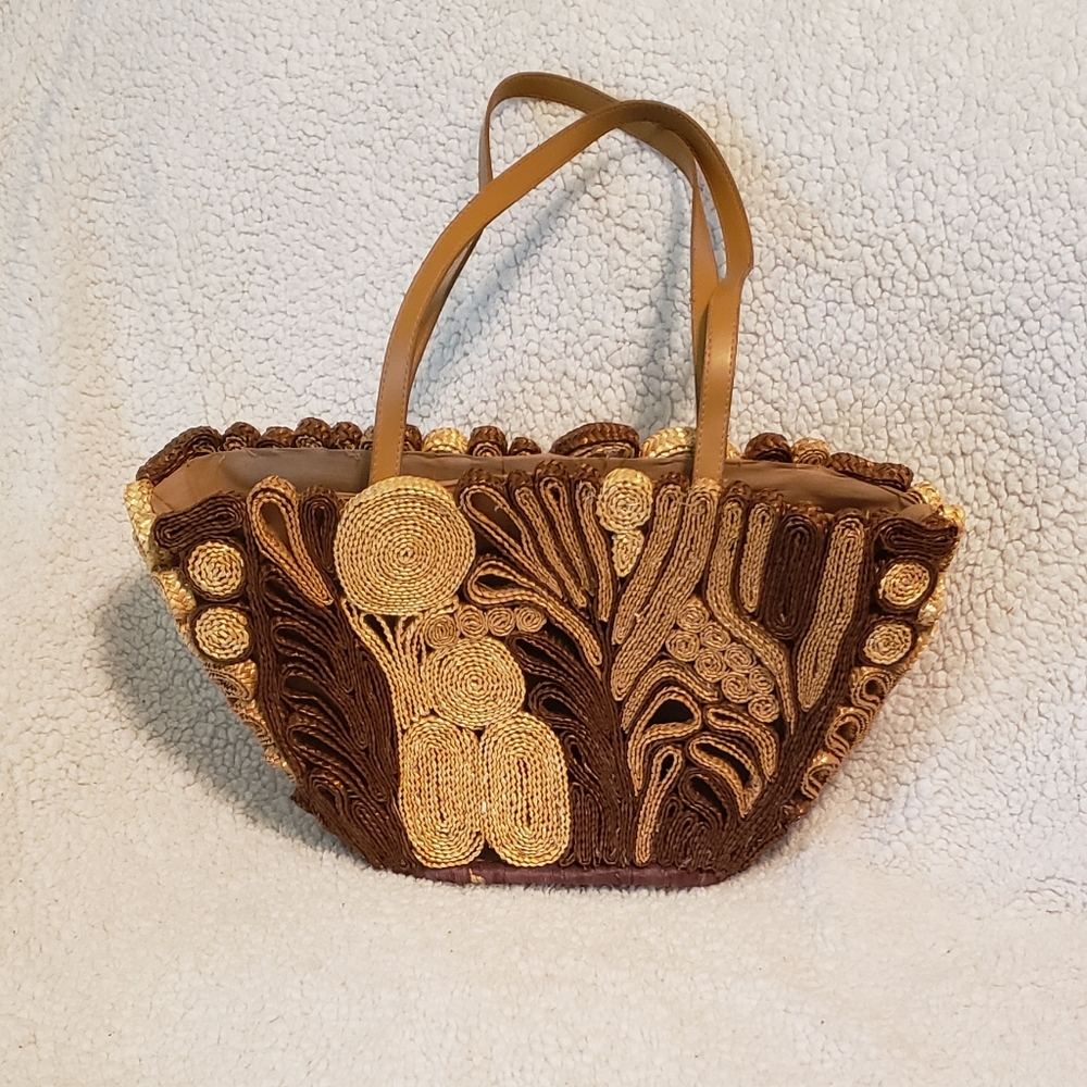 Relativity wicker straw bag